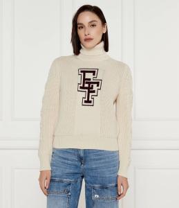 Свитер из шерсти Elisabetta Franchi Regular Fit, бежевый