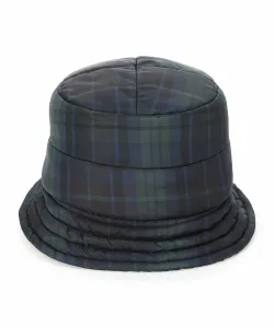 клетчатая стеганая шапка