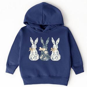 Толстовка с капюшоном для малышей Three blue willow bunnies The Juniper Shop, Navy
