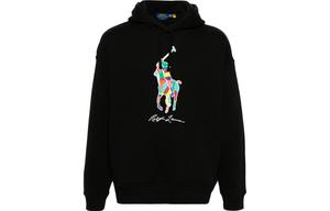 Поло худи с пони-принтом Polo Ralph Lauren, черный