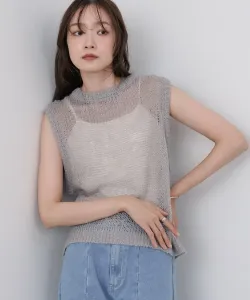 Полупрозрачный жилет из мохера