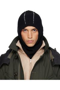 Ребристая шерстяная балаклава Mm6 Maison Margiela, черный