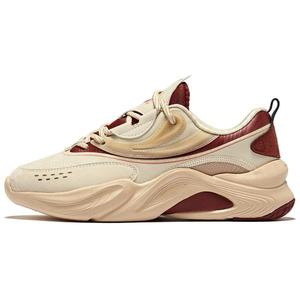 Kirin 3.0 Износостойкие и легкие низкие кеды повседневные женские утепленные льняные бордово-красные Erke, утепленный лен/бордово-красный/овсяный