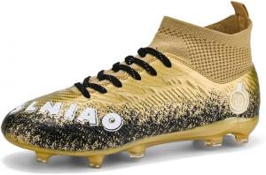 Футбольные бутсы для игры в помещении на искусственном газоне, мужские футбольные бутсы для мальчиков, футбольные бутсы для детского футзала, детские бутсы AG Generic, золотой