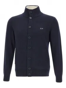 Кардиган на пуговицах с высоким воротником Sun68, синий