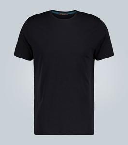 Футболка из смеси шелка и хлопка Loro Piana, синий