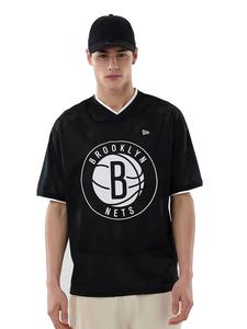 NEW ERA Футболка 'NBA Brooklyn Nets' в черном цвете