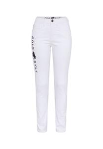 Джинсы с вышитым логотипом POLO SYLT, белый