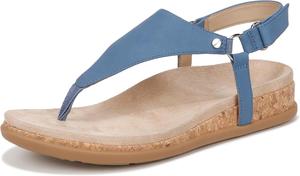 Женские модные сандалии Vionic Copal Kirra с ремешками - удобные поддерживающие сандалии для женщин, с скрытой ортопедической стелькой, размеры 5-12, синий