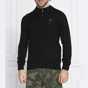 Шерстяной свитер обычного кроя Aeronautica Militare, черный