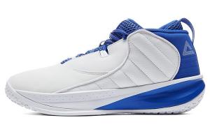 Баскетбольные кроссовки Lan Qie мужские высокие белые/синие Peak