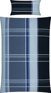 Постельное белье синий-антрацит-серебряный 1x 155x240 см + 1x 40x80 см Erwin Müller