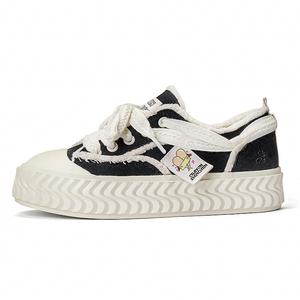 Холщовые кеды женские с низким верхом Crayon Shinchan, черный