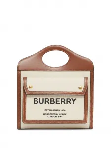 Сумка-тоут Pocket размера мини BURBERRY, нейтральный