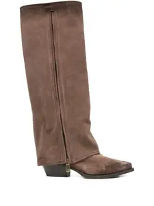 Ботинки с заостренным носком и боковой молнией 50 мм Metisse, коричневый