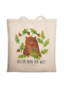 Mr. & Mrs. Panda Сумка-моноблок в виде медведя-короля с надписью, кремового цвета