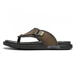 Eminu Мужские шлепанцы с резиновой подошвой, устойчивые к запаху, коричневые, цвет Brown