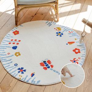 Budis Ковер 100х100 см для детской/спальни, звукоизоляционный, ударопрочный, из молочного шелка, красочный