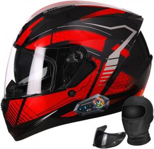 Шлем Halying для мотоцикла, черный / красный