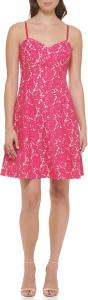 GUESS Женское кружевное платье-футляр, Hot Pnk/Nude