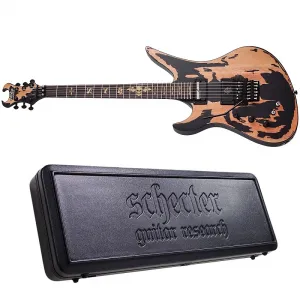 Гитара Schecter Synyster Custom-S для левшей, потертая сатиновая черная + кейс Schecter, НОВАЯ