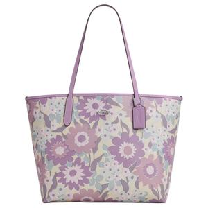 COACH Городская сумка-шоппер из прорезиненного хлопка