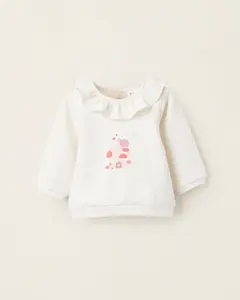 Детская толстовка с длинными рукавами белого цвета Zippy