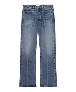 Синие джинсы с высокой талией, стандартного кроя. Frame, синий