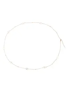 Ожерелье из бисера с V-образным логотипом VALENTINO GARAVANI, золотой