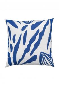 Наволочка Tom Tailor с цветочным принтом, 45x45 см, белый / синий