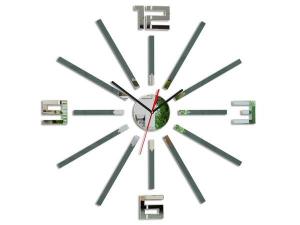 Настенные часы ModernClock Sheen, 65x65x4 см цвет glas grau