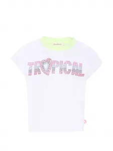Футболка с короткими рукавами и принтом Billieblush, белый