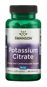 Калий в капсулах Swanson Cytrynian Potasu, 120 шт