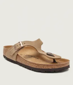 Кожаные шлепанцы Gizeh LEOI regular fit Birkenstock, бежевый