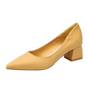 YAFEI XUANYU Женские туфли на платформе с массивным каблуком желтые, цвет Yellow