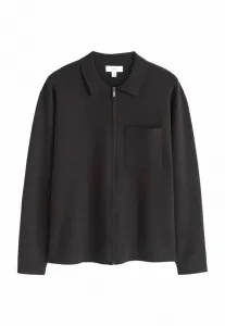 Кардиган прямого кроя, средней плотности, на молнии, с воротником. Next, Chocolate Brown