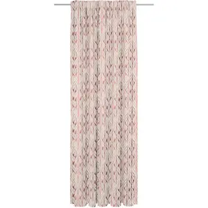 Штора Wave Многофункциональная лента 1 шт. из льна и органического хлопка Adam, красный/натуральный/розовый