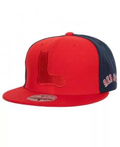 Мужская красная приталенная кепка Boston Red Sox Bases Loaded Mitchell & Ness, красный