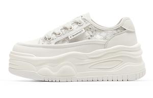 Кроссовки C°BANNER Skateboarding Shoes Women's Low-top, белый