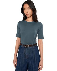 Женская футболка Eileen Fisher Organic Cotton Stretch Rib Crew Neck, Eucalyptus