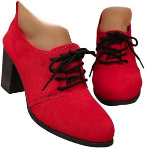 Женские туфли Faithgee с леопардовым принтом, низкие замшевые ботильоны на шнуровке с массивным каблуком, повседневные западные ботинки для девушек для работы и повседневной носки