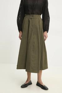 Хлопковая юбка Answear.Lab, зеленый