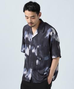 Рубашка с коротким рукавом и открытым воротником, с узором Bayflow, цвет Navy 88