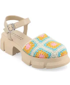 Женские сандалии Droit Platform с круглым носком Journee Collection, загар/бежевый