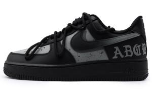 Кроссовки Nike Air Force 1 Skateboarding Shoes Unisex Low-top Black/grey, черный
