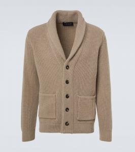 Шерстяной и кашемировый кардиган Thom Sweeney, Beige