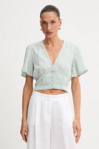 Блузка с добавлением льна Luiza Guess, синий