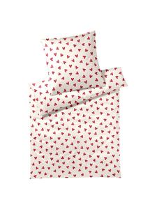 Постельное белье Cherie малинового цвета Elegante, 155x220 см (40x80 см)