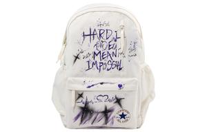 Converse Полиэстеровый рюкзак среднего размера женский белый красный черный, White Black Purple