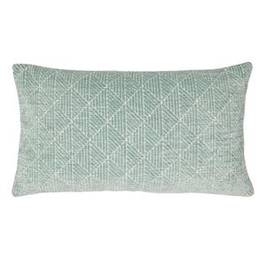 Двусторонняя декоративная подушка из жаккардовой ткани из синели с геометрическим рисунком FRESHMINT, цвет Light Teal